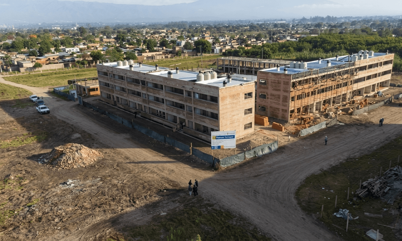 Avanza el megaemprendimiento habitacional de Manantial Sur: ya ejecutaron el 35% de las obras
